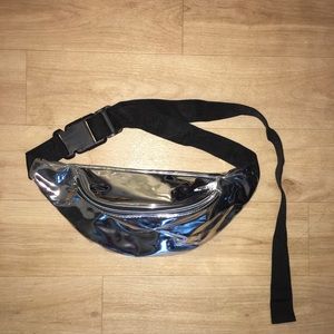 Metallic Chrome Buckle Fannypack